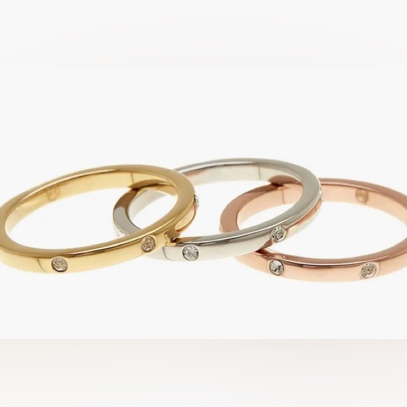 ADORNIA Swarovski Crystal Studded Bands Set iof 3 NWT - Picture 3 of 8